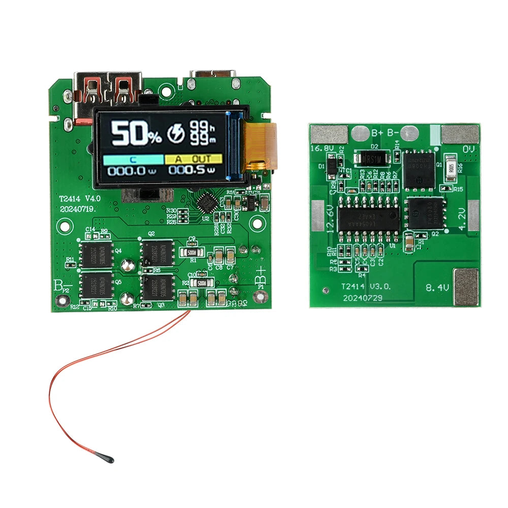 100W Fast Charging Module PD Quick Charge Power Bank Mainboard with TFT Color Display for DIY Portable Charger