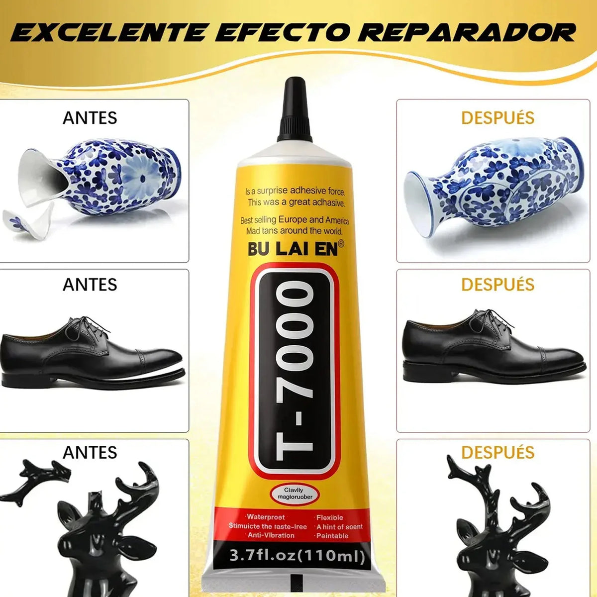 Black Glue T-7000 Semi-Fluid Black Adhesive Glue for Precisi