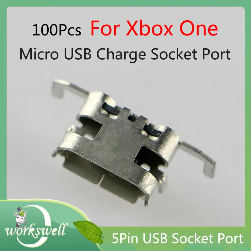 100Pcs For Xbox One Micro USB Charge Port Socket For Xbox On