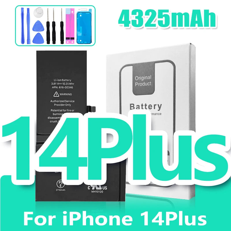 0 Cycle Replacement Battery for iPhone 11 12 13 14 Pro Max Mini High Capacity Phone for Apple iPhone with Free Repair Tools Set