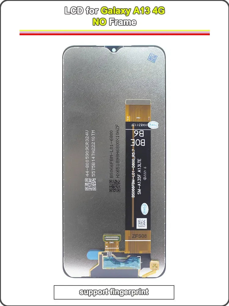 For Samsung Galaxy A13 4G Phone LCD Display Touch Screen Digitizer Panel Assembly for Samsung Galaxy A13 A135F A135M A135U A135N
