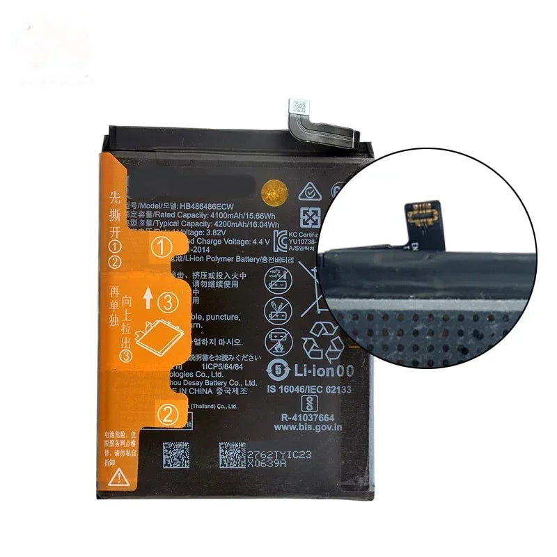 100% Orginal HB486486ECW 4200mAh Phone Battery For Huawei P3