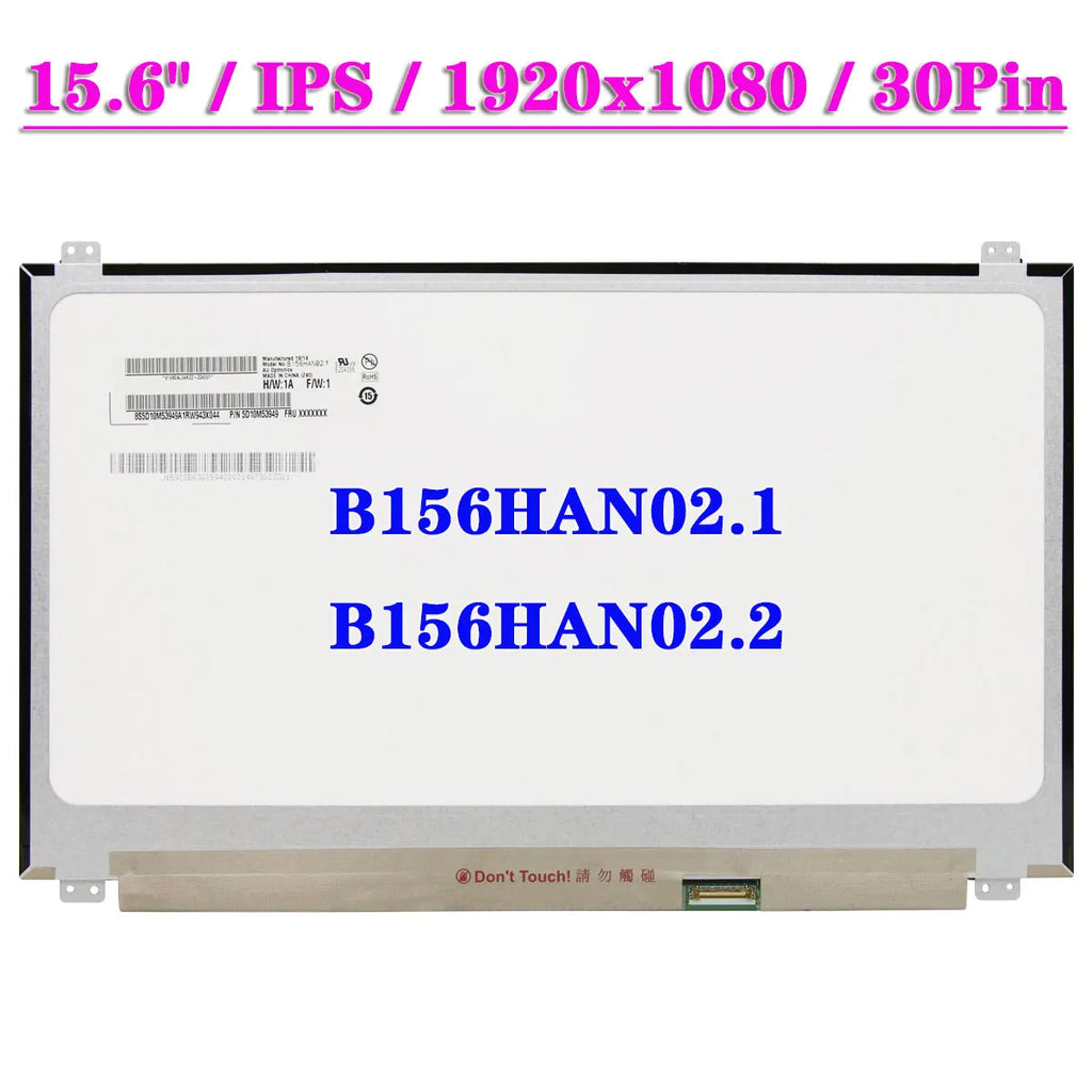 B156HAN02.1 Fit B156HAN02.2 Laptop LCD Screen 15.6 Inch 1920