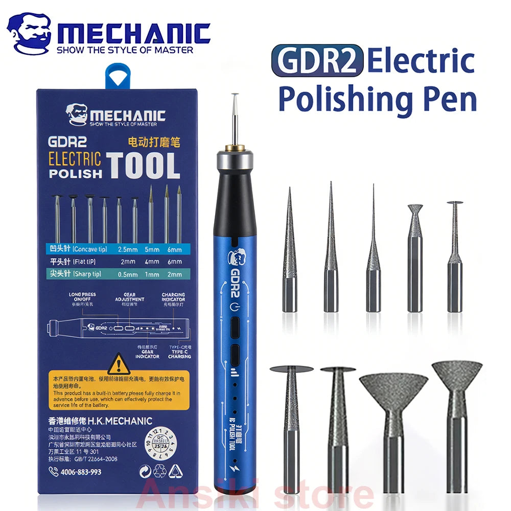 MECHANIC GDR2 Electric Polishing Pen 9pcs Diamond Grinding H