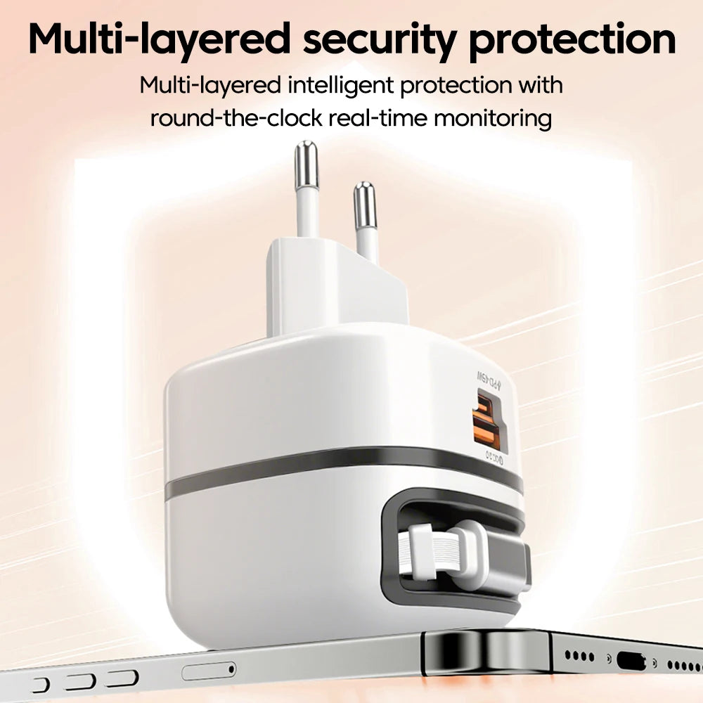 Elough 65W USB Type C Phone Charger Universal Travel Adapter