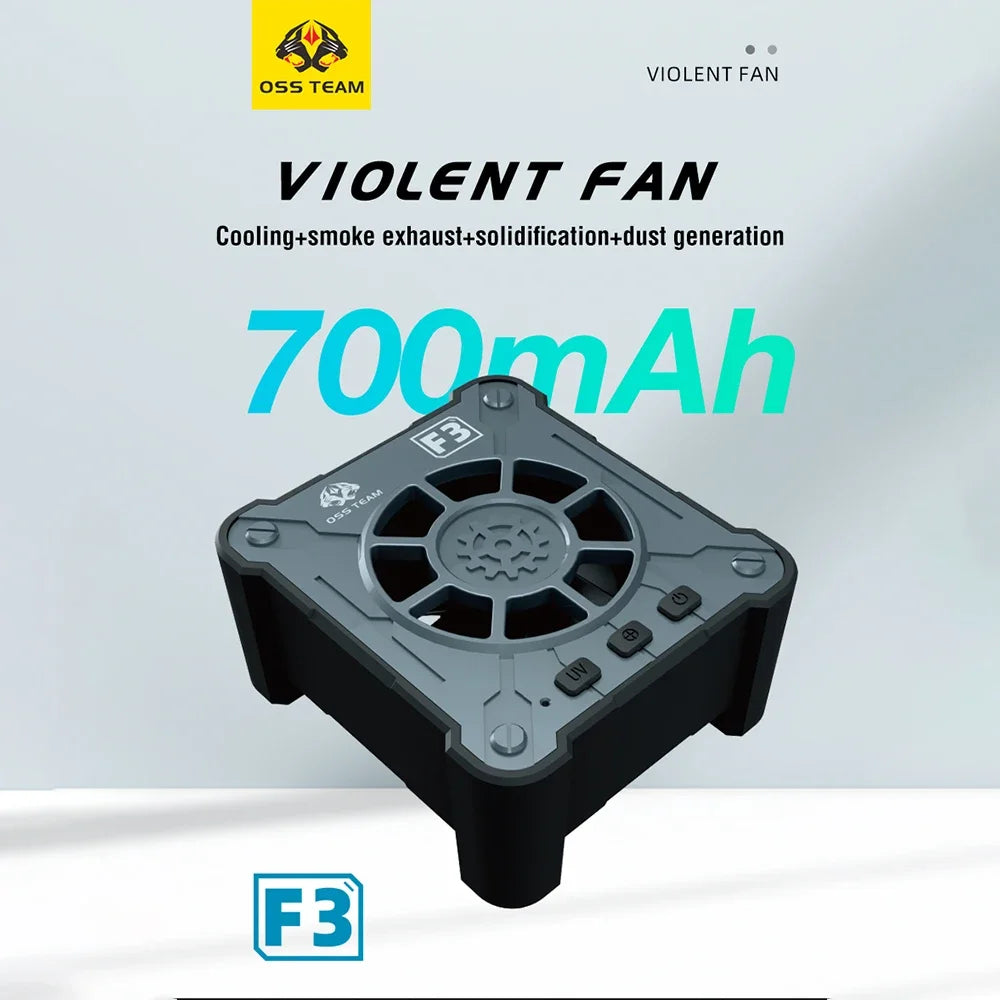 OSS F3 6W Cooling UV Curing Fan Fast Heat Dissipation Smoke 
