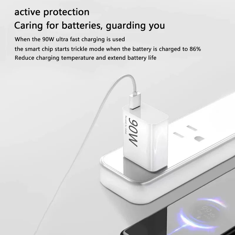 90W USB Fast Charger for Xiaomi 15 14 13 12 11 10 Ultra Note