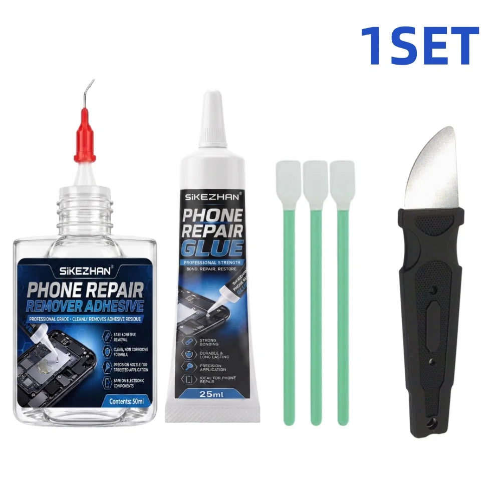 Phone Screen Repair Glue Adhesive Remover Kit LCD Display Frame Back Cover Bonding Clean Disassembly Tool Set for Mobile Repairs