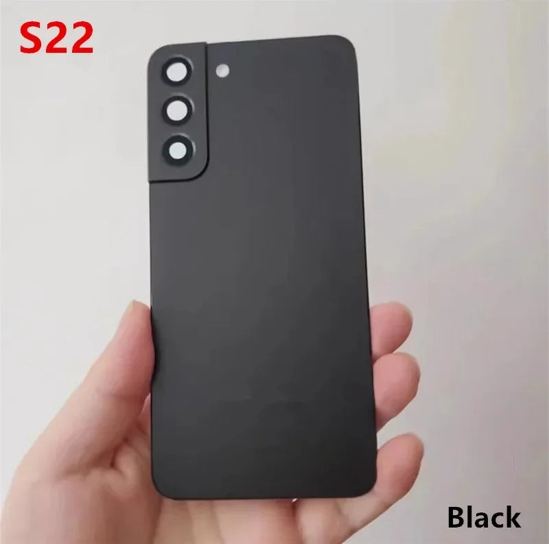 S 22 Housing For Samsung Galaxy S22 S901 Glass Battery Back Cover Repair Replace Door Phone Rear Case + Camera Lens