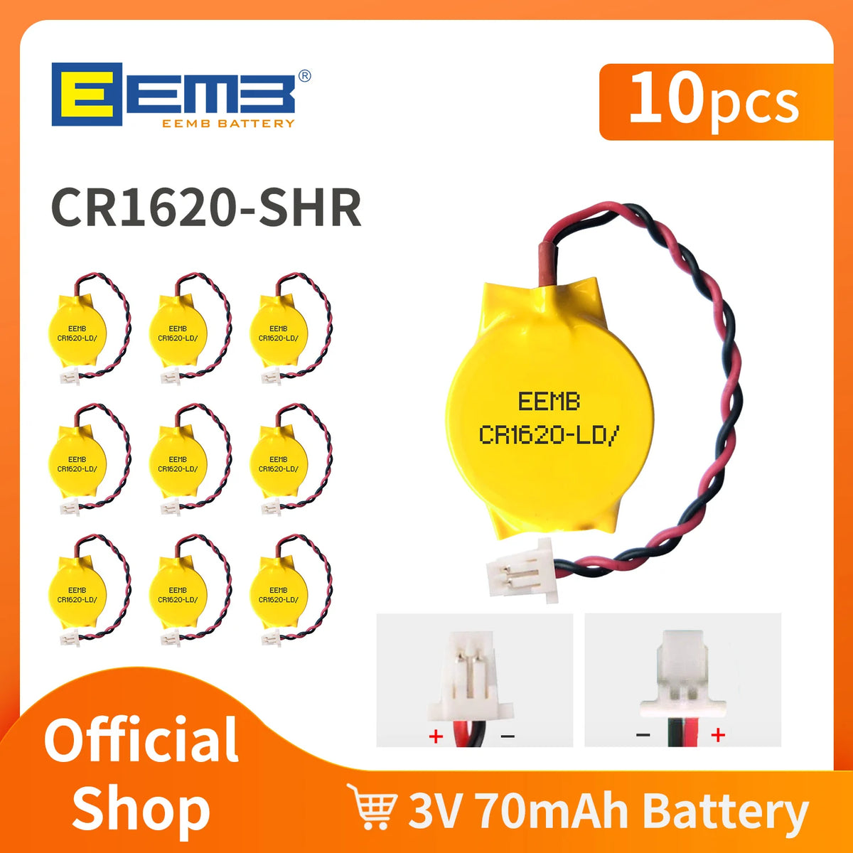 10pcs CR2032/CR2016/CR1620/CR2025 CMOS Battery 3V Batteries 