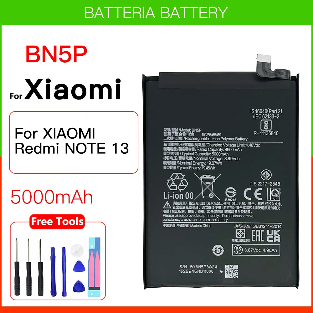 Genuine Replacement Battery BN5P Mobile Phone Backup For Xia