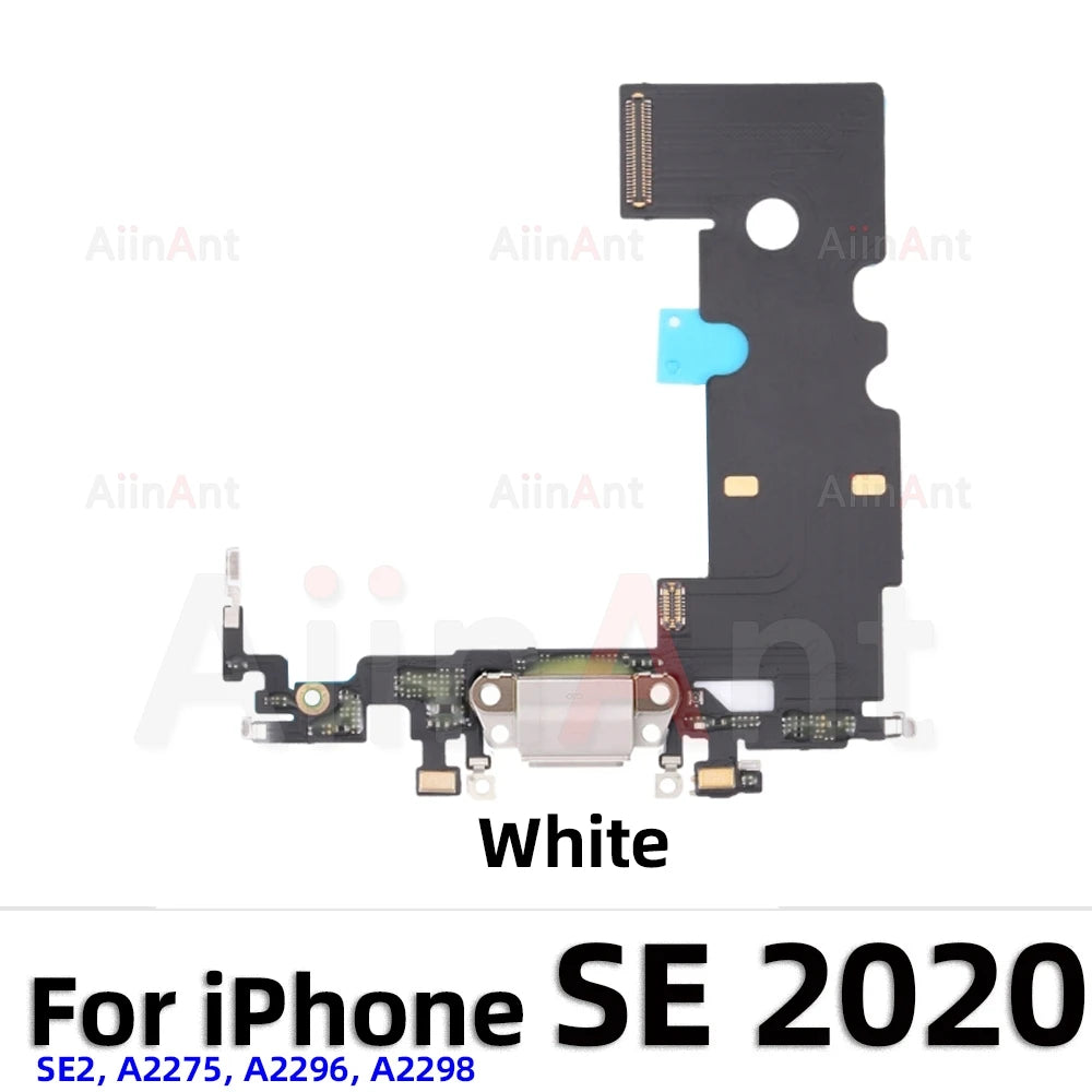 AiinAnt Dock USB Mic Board Charger Connector Fast Charging Port Flex Cable For iPhone 5s 6 6s Plus SE 2 3 2020 2022 Phone Parts
