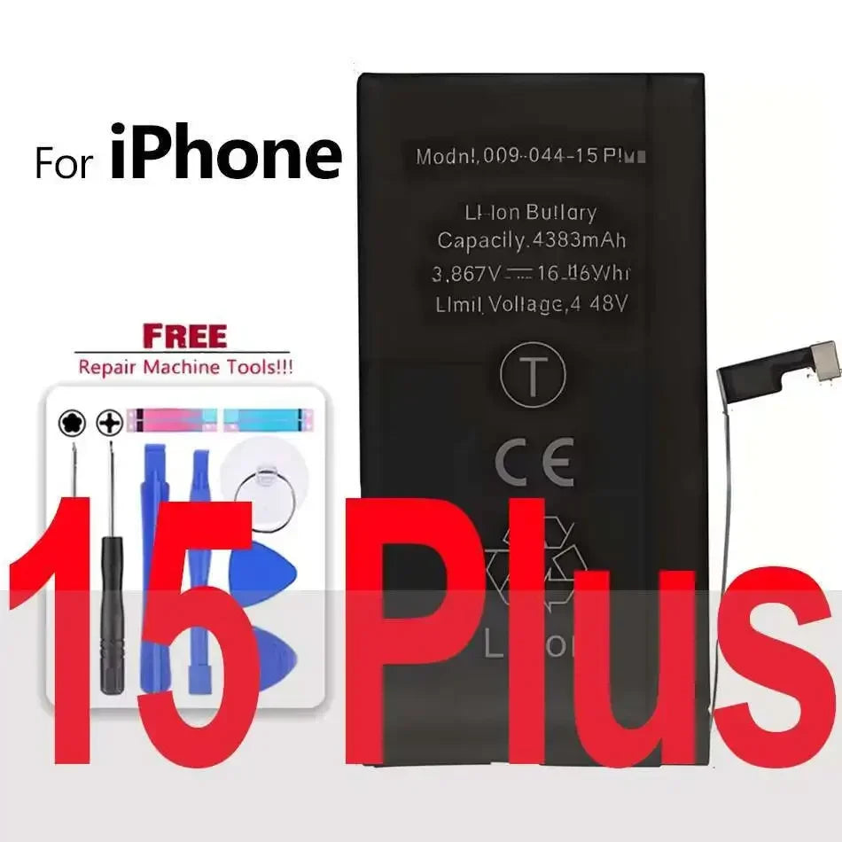 Li-ion Battery For iPhone 11 12 13 14 15 Pro Max Mini Plus SE X XR XS Max 12mini 13pro 13promax Replacement Phone Batteries