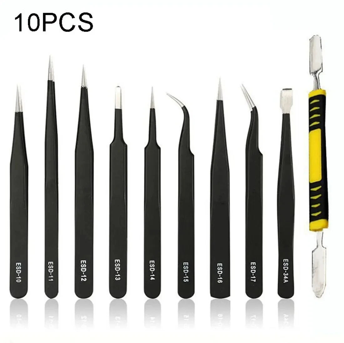 Stainless Steel Precision Antistatic Electrostatic Tweezers 