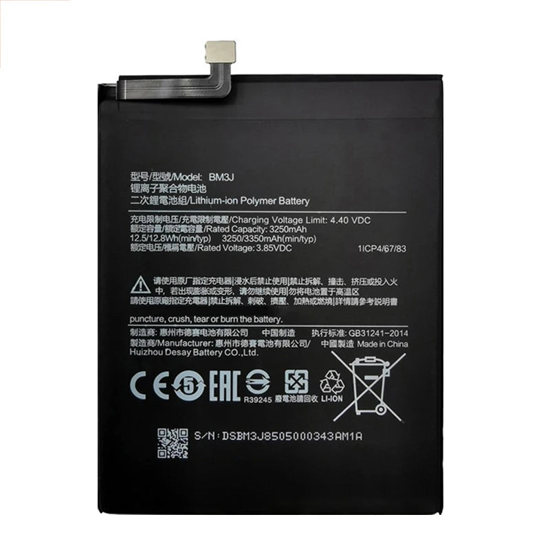 100% BM3J 3350mAh battery For Xiaomi 8 Lite MI8 Lite BM3J Hi