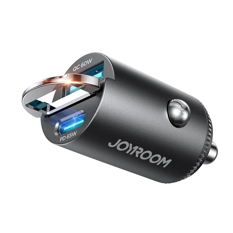 Joyroom 125W PD Fast Car Charger USB-A 60W & USB-C 65W Super Fast Car Charger for iPhone Sumsang Xiaomi Huawei JR-CCN18