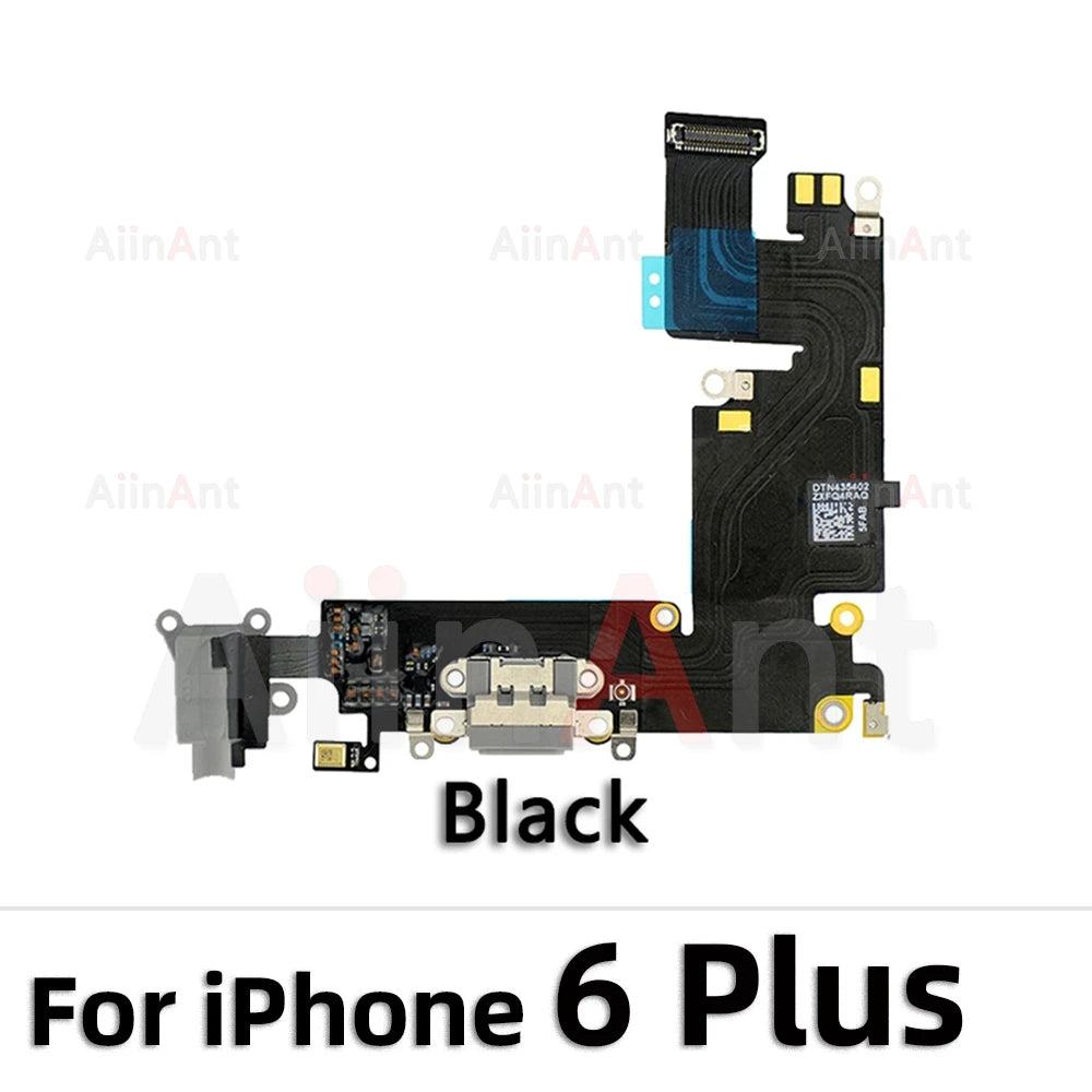 AiinAnt Dock USB Mic Board Charger Connector Fast Charging Port Flex Cable For iPhone 5s 6 6s Plus SE 2 3 2020 2022 Phone Parts