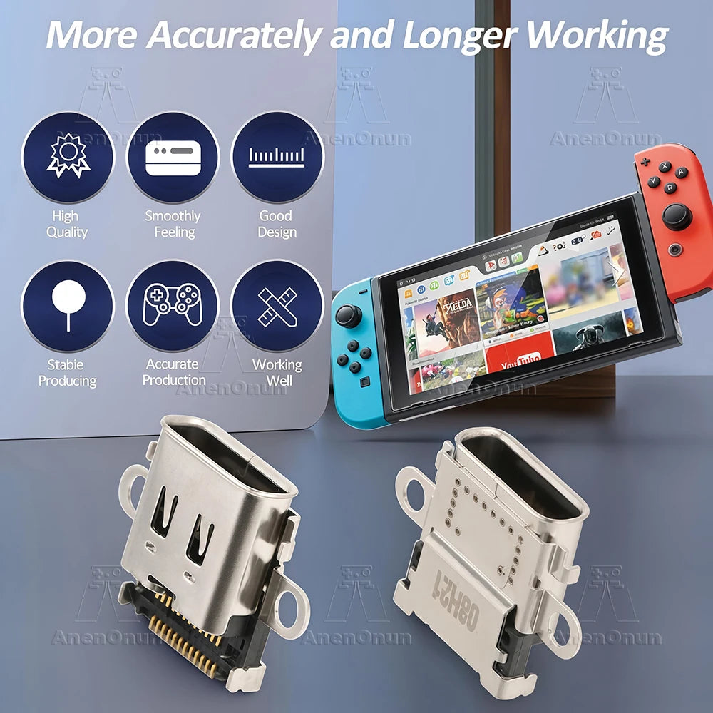 USB-C Charging Port for Switch Premium Replacement Parts Con
