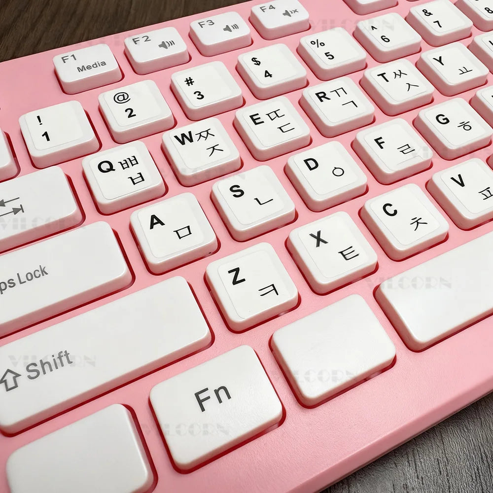 3PCS White Korean Keyboard Stickers Letters Replacement Stic