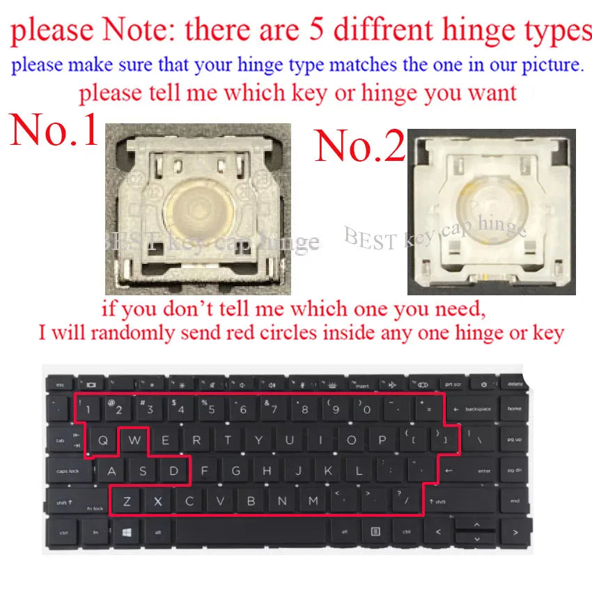 Single Key cap hinges For HP ProBook 645 640 G8 440 445 G8 G
