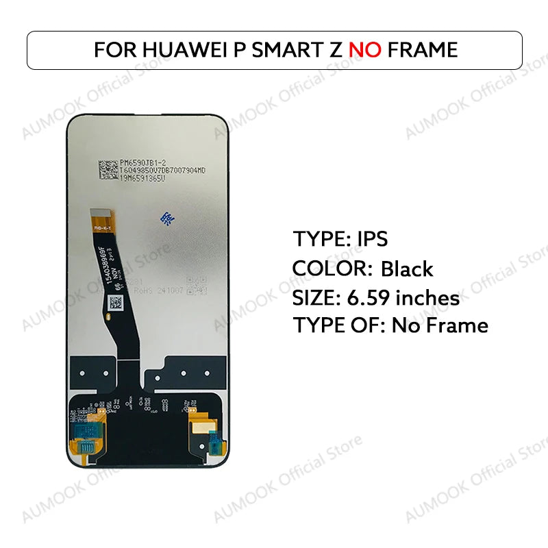 IPS LCD For Huawei P Smart Z LCD Display Touch Screen Digitizer Assembly With Frame STK-LX1 Replacement Parts Phone LCD Screen
