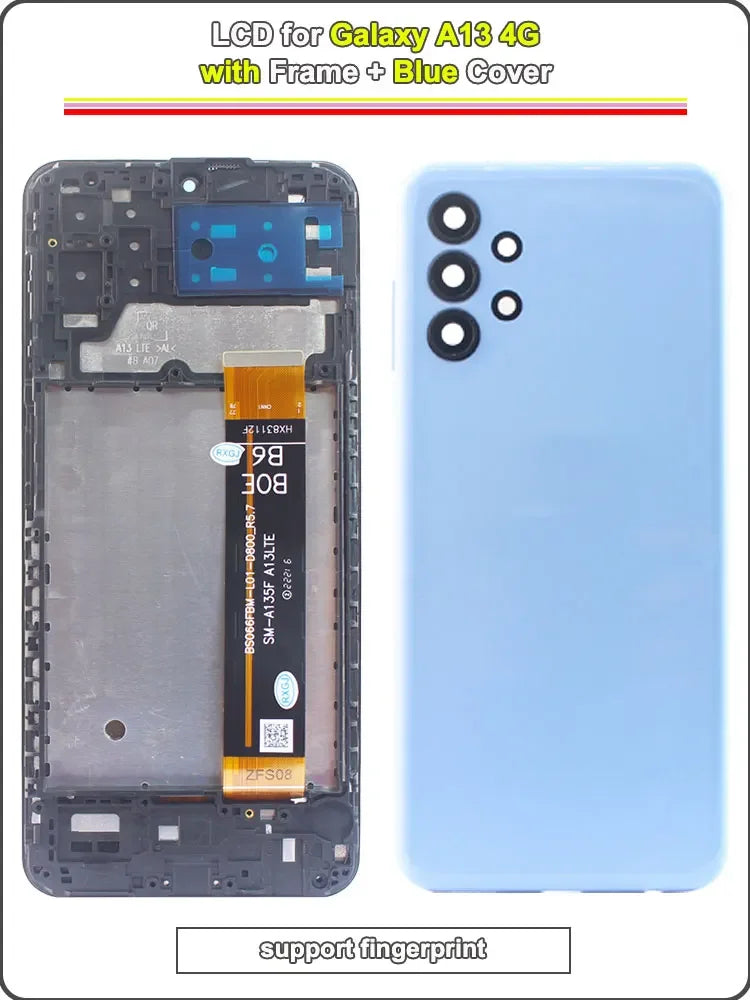For Samsung Galaxy A13 4G Phone LCD Display Touch Screen Digitizer Panel Assembly for Samsung Galaxy A13 A135F A135M A135U A135N