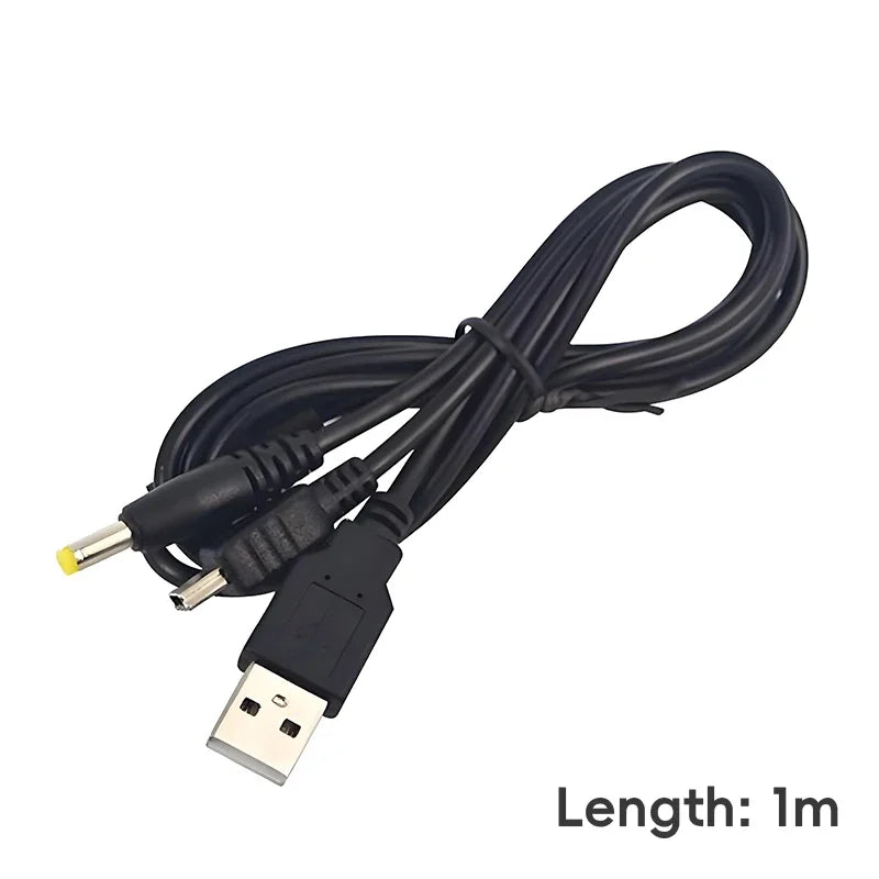 DATA FROG 2 in 1 USB Charger For PSP 1000 2000 3000 Game Console Replace USB Data Cable + Charger Cable Cord Game Accessory