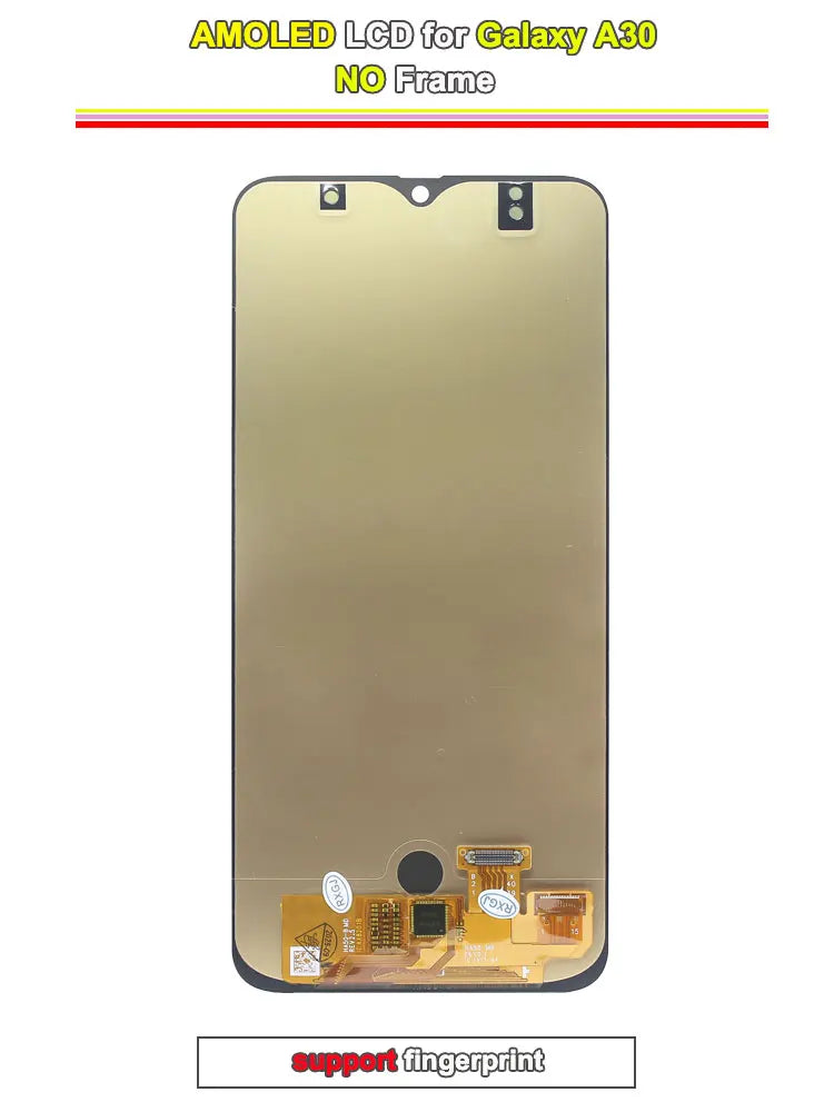 AMOLED LCD for Samsung Galaxy A30 LCD Display Touch Screen Digitizer Assembly for Samsung A30 A305F A305G Phone LCD with Frame
