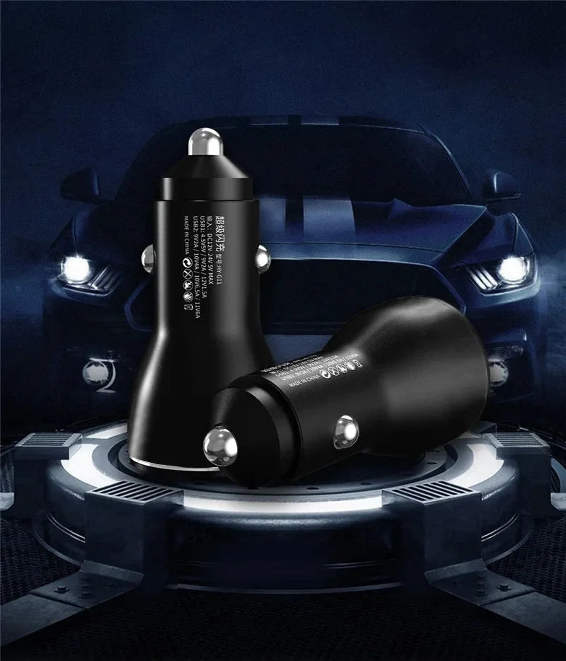 Dual 80W SUPERVOOC Car Fast Charger 8A 1M USB C Cable For On