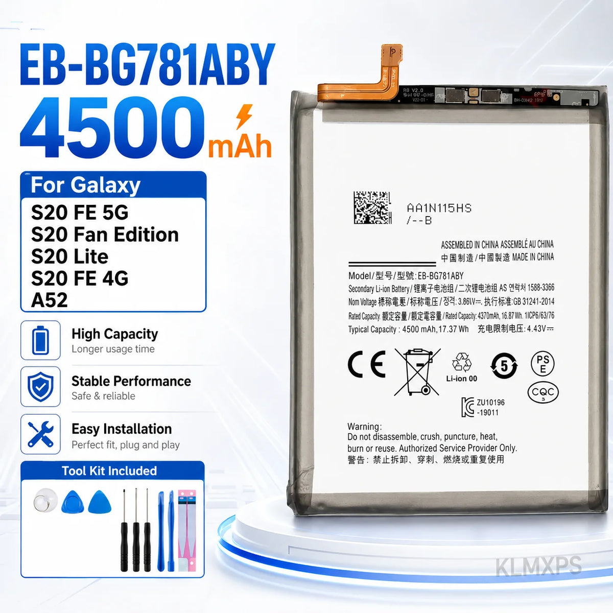 4500mAh B-BG781ABY Durable Stable Battery Replacement For Sa