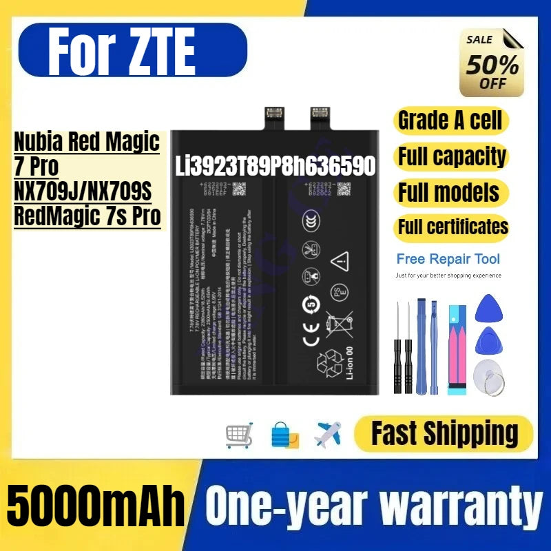 Li3923T89P8h636590 for ZTE Nubia Red Magic 7 Pro/NX709J/NX70