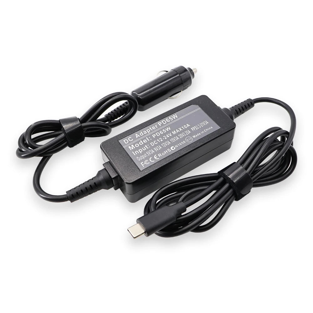 12V-24V 65W USB C Type C Universal Laptop Car Charger for Ma