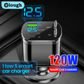 Elough Retractable Car Charger 5 in 1 Fast Charging Car Char
