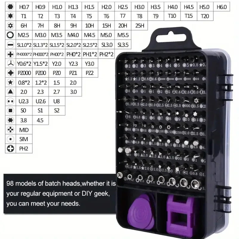 115Pcs Precision Screwdriver Set Mini Repair Tool Kit Torx T