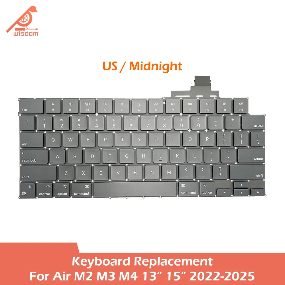 Laptop A2681 A2941 A3113 A3114 A3240 A3241 Keyboard For Macbook Air M2 M3 M4 13 15 Keyboards Replacement 2022-2025