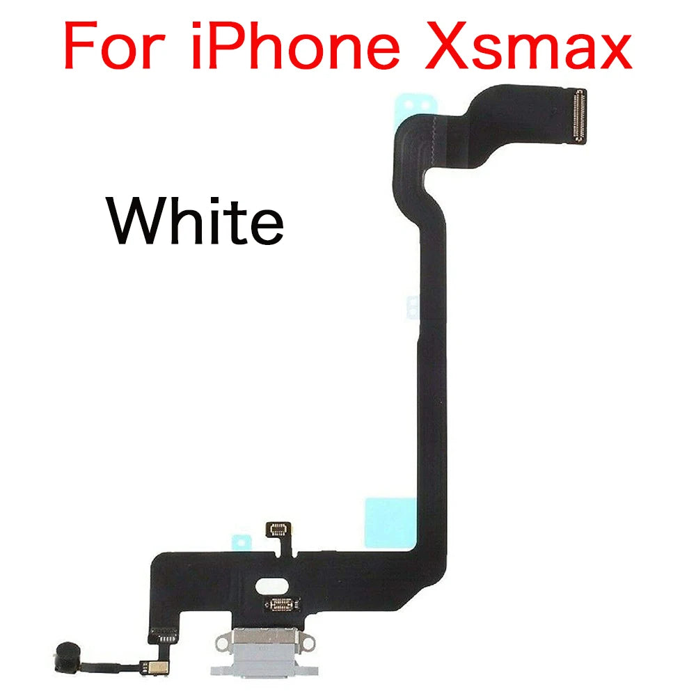 Charging Port Flex For iPhone X XR XS Max USB Charger Dock Connector Flex Cable With Mic Module Replacement Parts