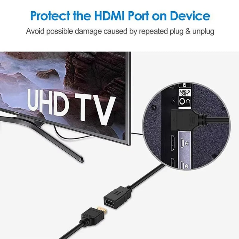 3m 0.3m 1m HDMI-Compatible Extension Cable Male to Female 4K