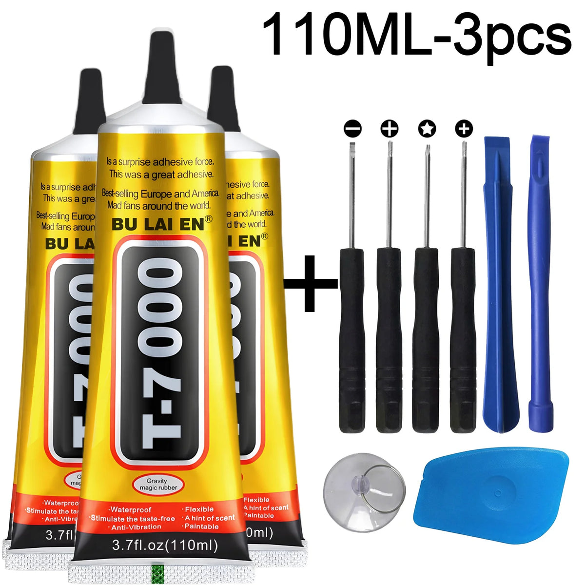 B7000/T7000 Glue Mobile Phone Screen High-Strength Waterproof Adhesive 8in1 Universal Phone Glass Bonding Agent Universal Phone Disassembly Opening Screen Pry Repair Tool Kits.