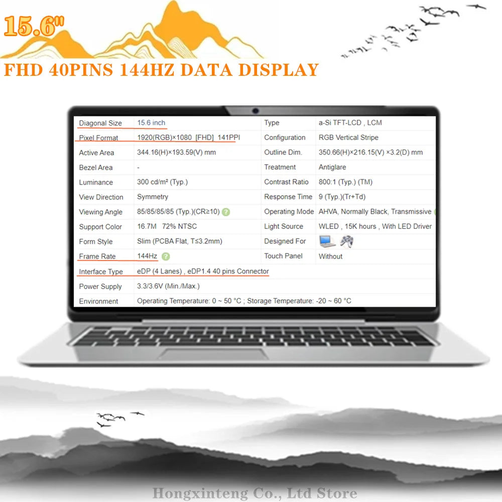 15.6 IPS 144HZ Laptop LCD Screen B156HAN08.0 B156HAN08.4 B15