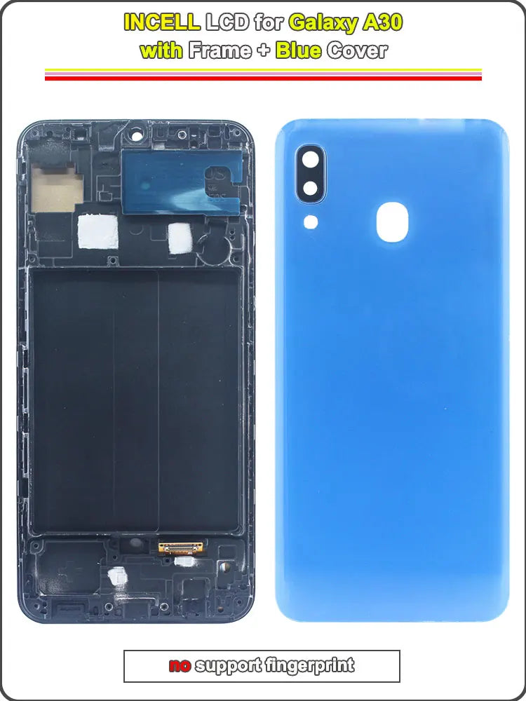 AMOLED LCD for Samsung Galaxy A30 LCD Display Touch Screen Digitizer Assembly for Samsung A30 A305F A305G Phone LCD with Frame