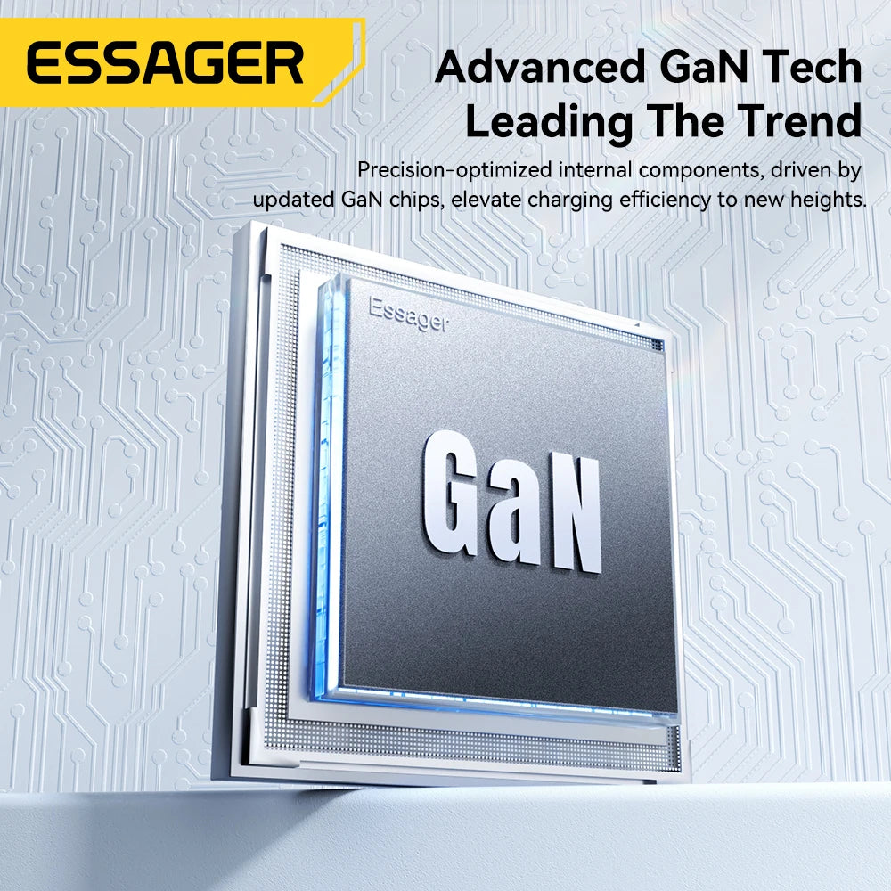 Essager Ultra Thin 65W GaN Travel Charger Quick Charge 4.0 P