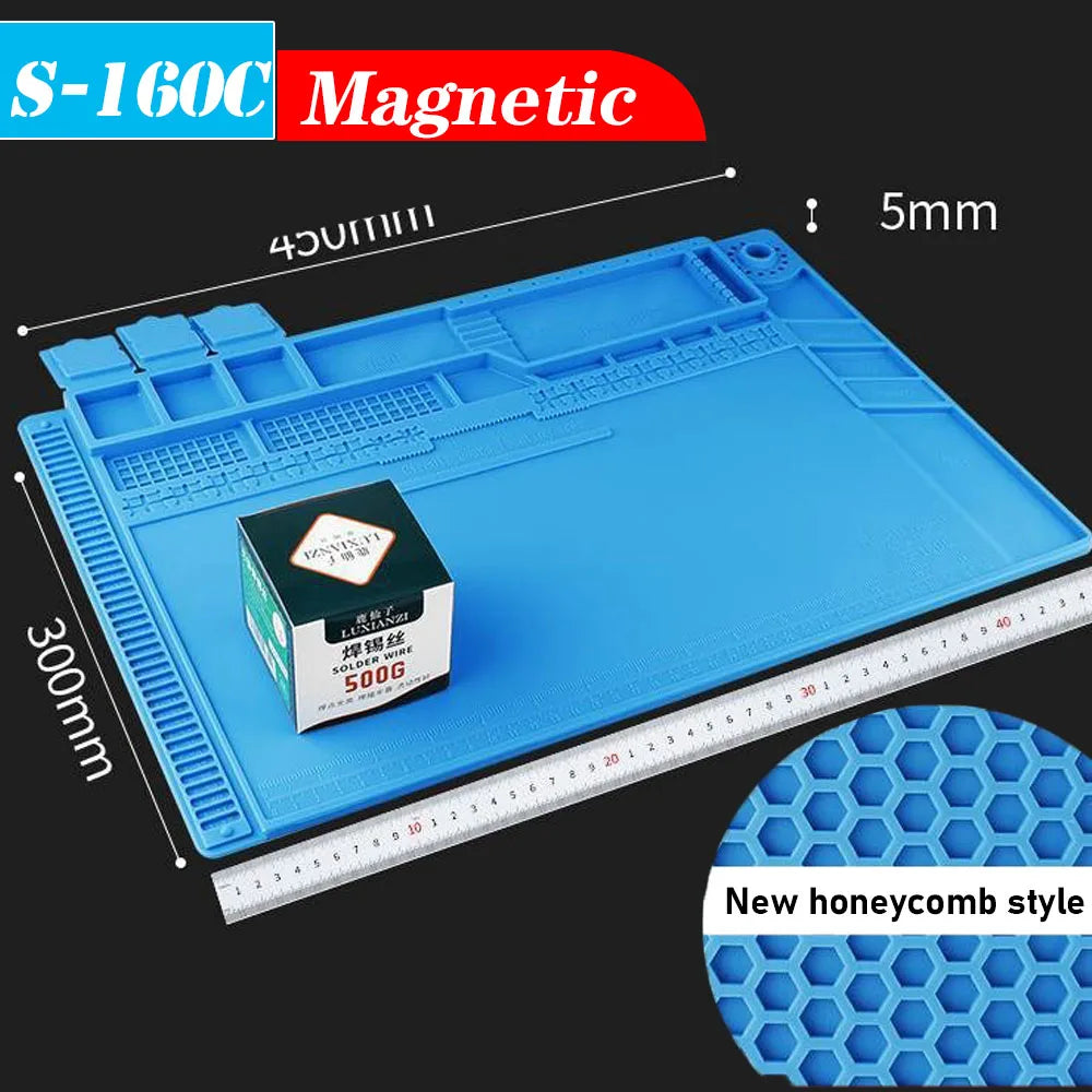 500 Heat-Resistant Soldering Station Silicon Mat Work Pad Desk Platform Welding Station for Electronic BGA Soldering Station
