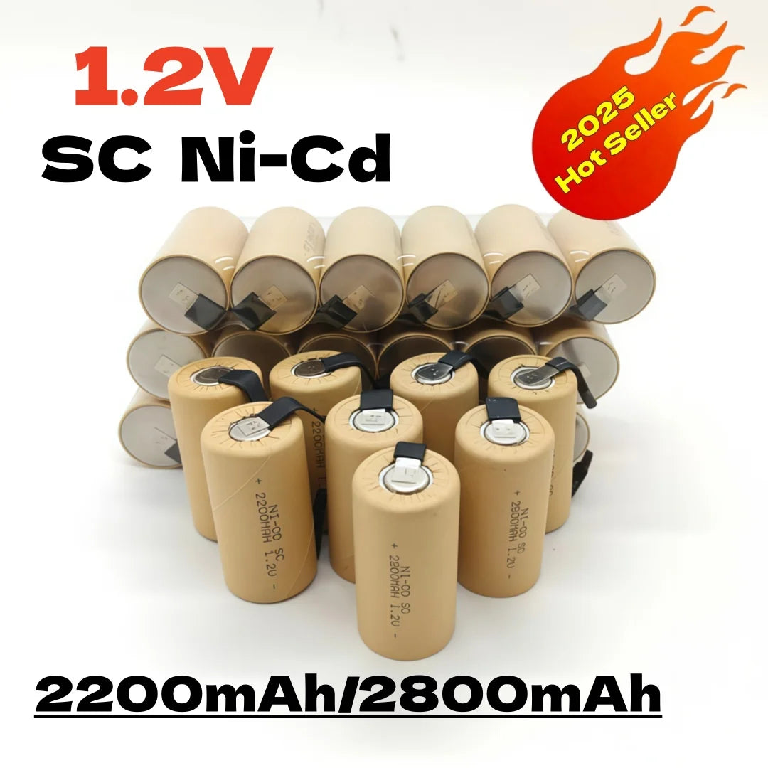 Hot Seller 1.2V 2200mAh/2800mAh Nickel-Cadmium Rechargeable 