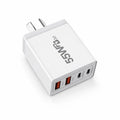 AU Plug 55W USB C Fast Charger 4 Port PD20W QC3.0 Wall Charg