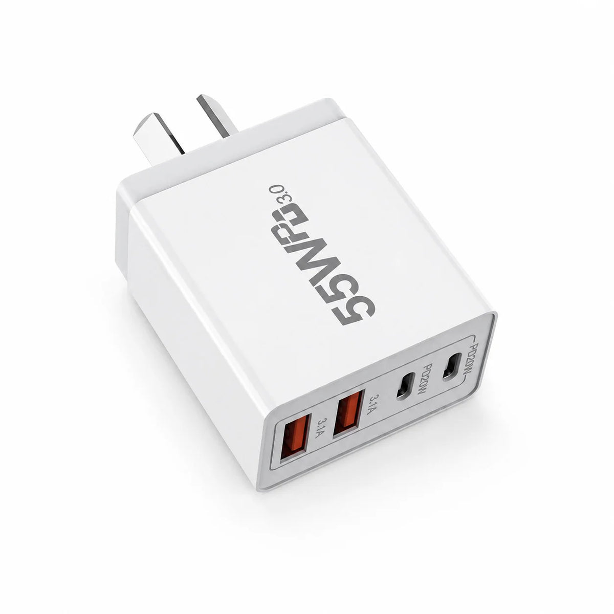 AU Plug 55W USB C Fast Charger 4 Port PD20W QC3.0 Wall Charg