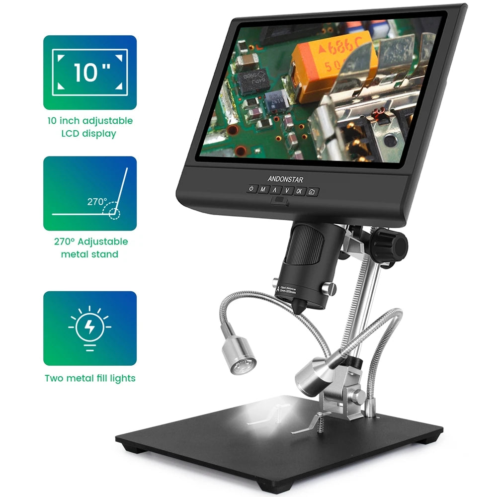 Andonstar AD209 10.1 inch Digital Microscope 1080P Adjustabl