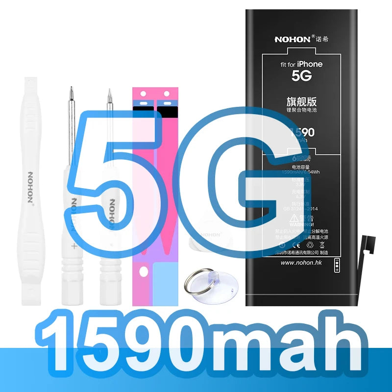 NOHON High Capacity Phone Battery for iPhone 13 13Pro 12 Pro 11 X XR XS 12Mini 13PM 15Pro MAX 14 SE SE2 SE3 Replacement Bateria