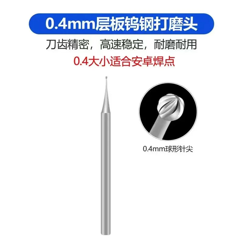 Rabbitfix 0.3mm/0.4mm 0.5mm Ultra-Fine Grinding Needle 2.35mm Ball Tip High Hardness Engraving Tool for Mobile Phone Repair