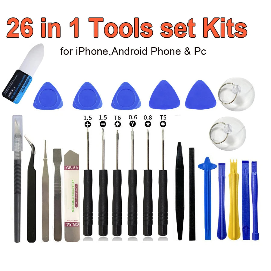 Professional 26 in 1 Cell Phone Repair Tool Kits Screwdriver