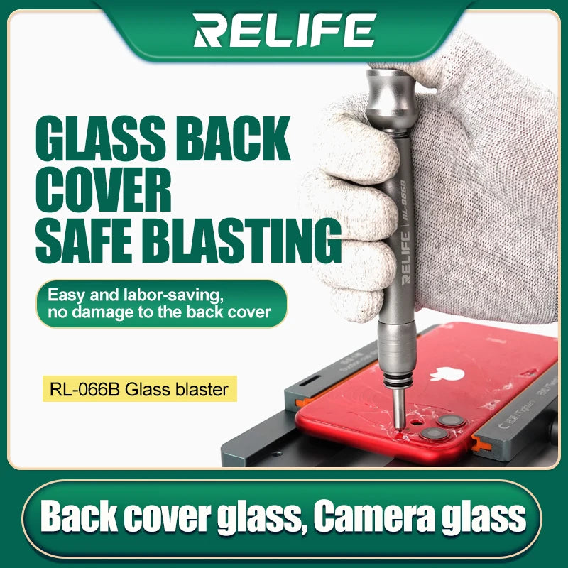 RELIFE RL-066B Back Glass Camera Lens Safe Blasting Diamond 